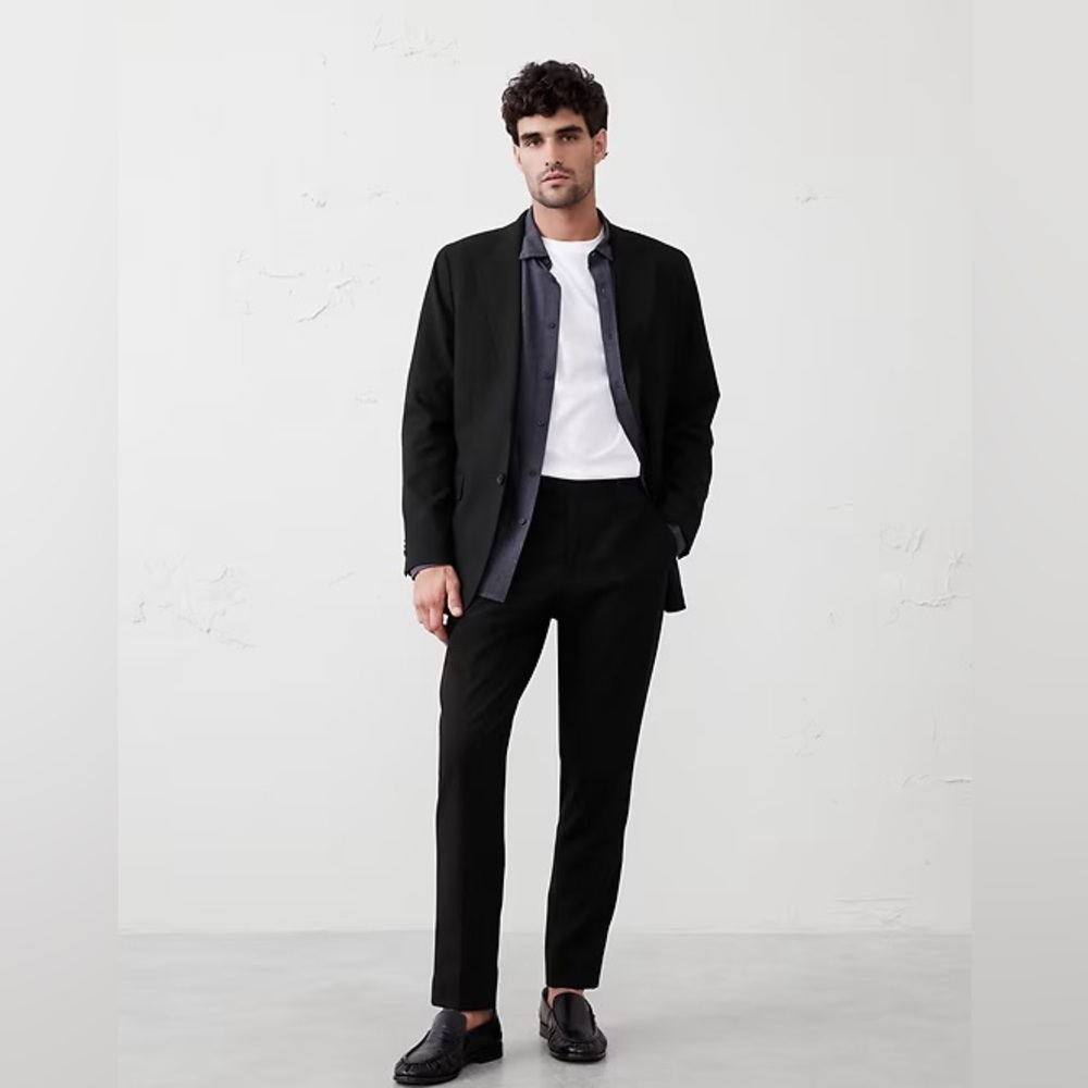 NWT! Banana Republic Black Modern Classic Plain Weave Trouser Pants - 30 X 30 🩷